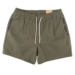 NWT Wowie Sapien 2.0 Shorts Mens Medium Green 5" Inseam Elastic Waist Aztec Trim